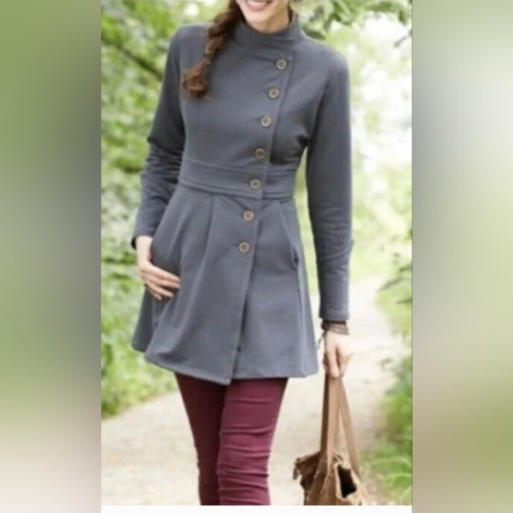 Matilda Jane Gray Button-Up Coat